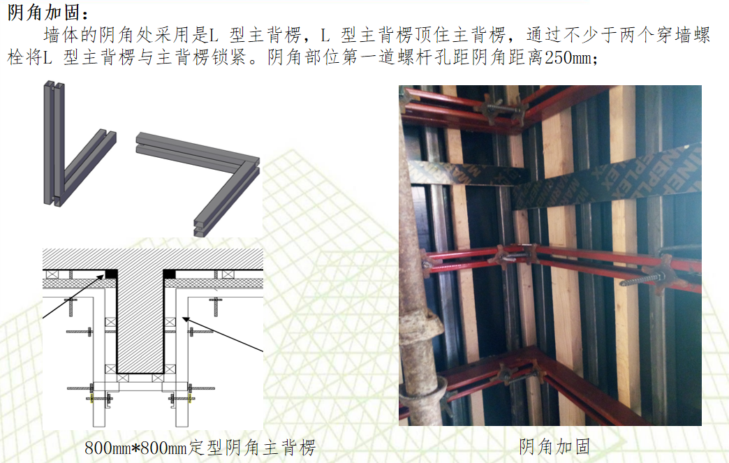 鋼支撐體系陰角加固示意圖
